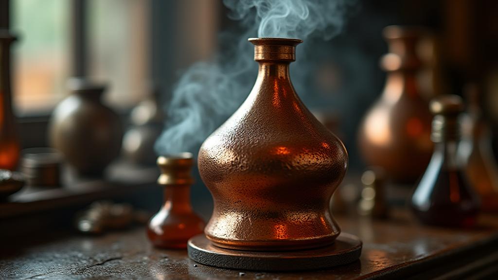 Alambic traditionnel en cuivre pour l'extraction des essences